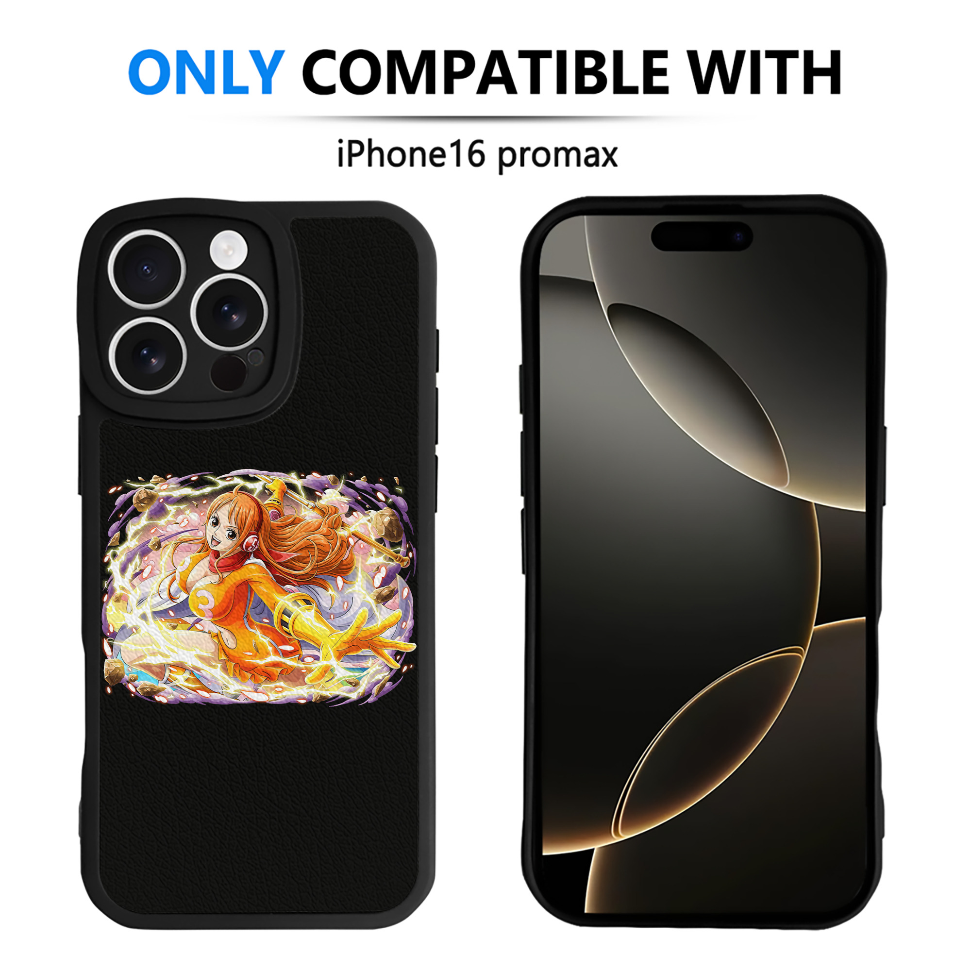 （画像用） ワンピース ナミ ONE PIECE Nami 【iPhone 16シリーズ対応】シリコンスマホケース（レザー調） 材質：シリコン
